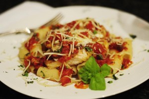 Chicken Parmigiana with capers & 4 cheeses