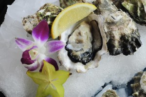 Kumamoto & Fanny Bay Oysters with Lemon and Star Fruit 