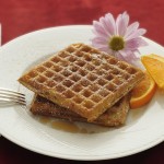 Waffles with walnuts & orange rind