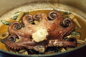 Braised octopus in Dutch oven